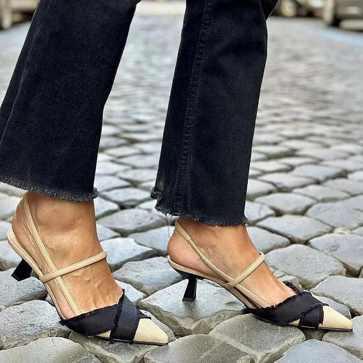 Florette | Elegantas slingback kurpes ar papēdi