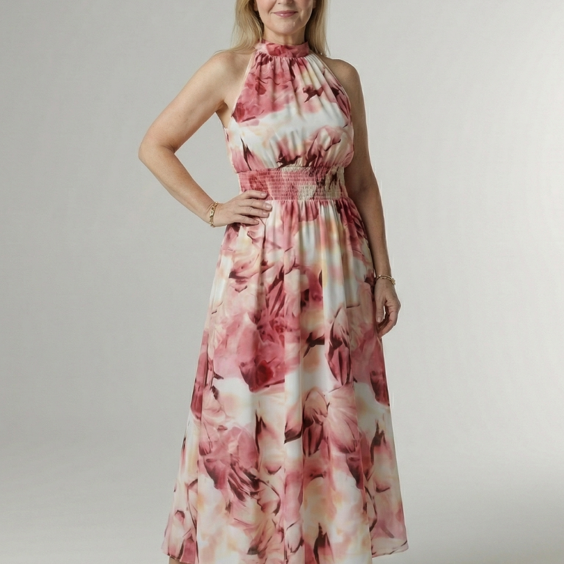 Sylin | Savākts Halter Midi Kleita