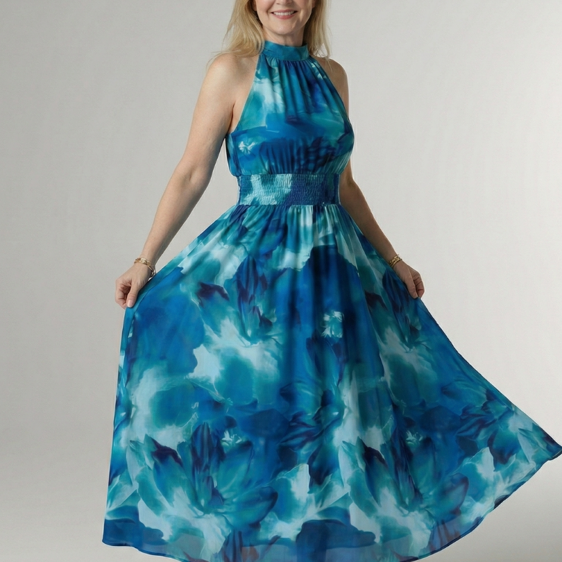 Sylin | Savākts Halter Midi Kleita