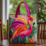 Stepēta iepirkumu soma - Varavīksnes flamingo
